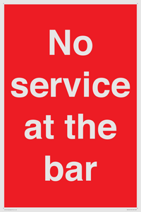 No service at the bar